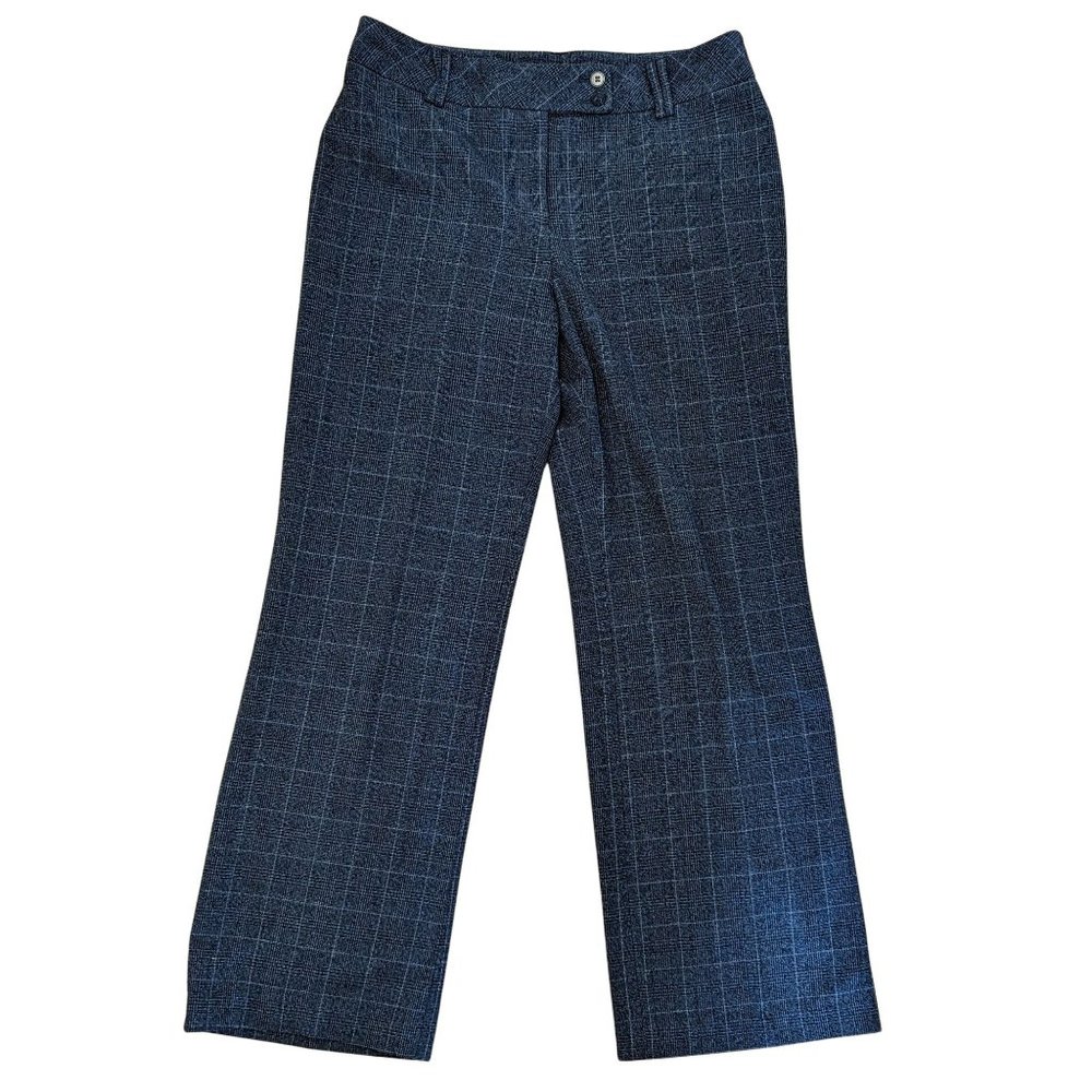 Dahlia Collection (UK) Glen Plaid Mid Rise Straight Full Leg Pant Size 10